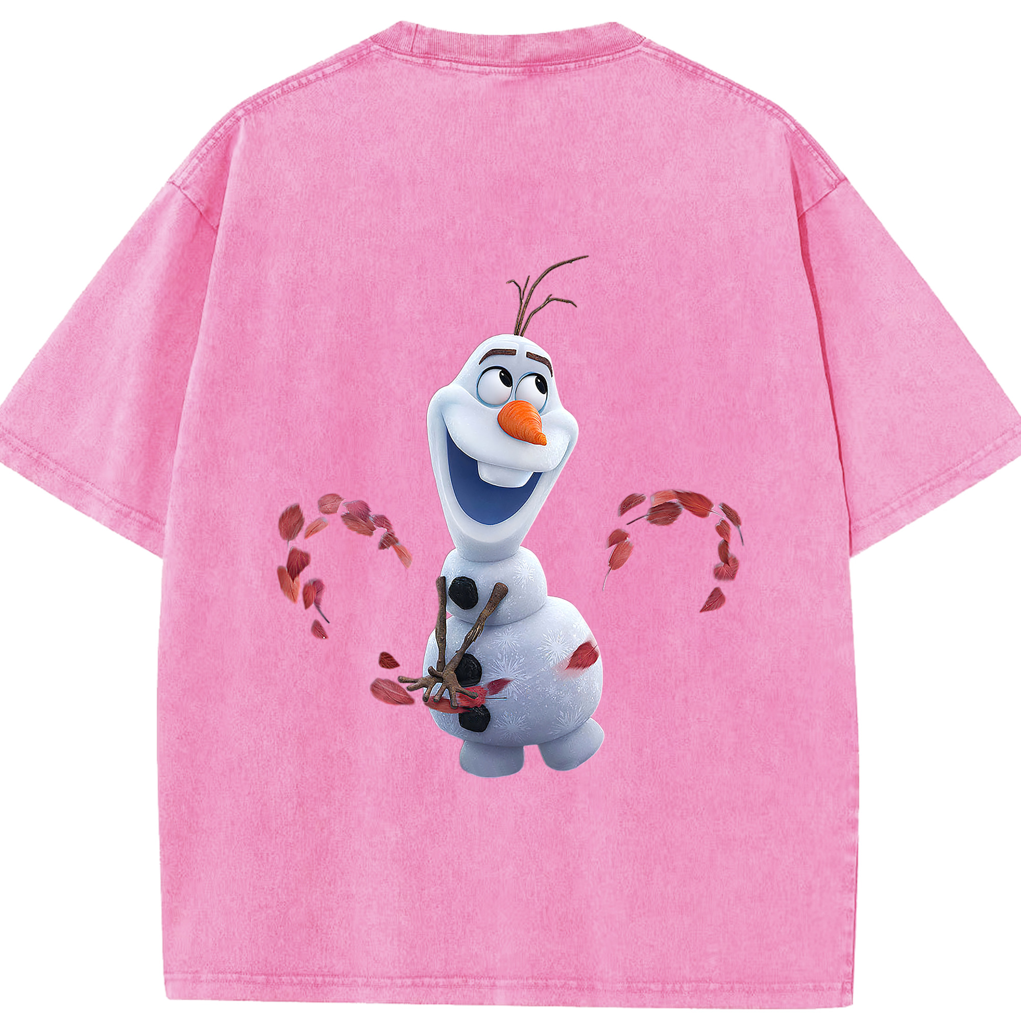 （画像用） アナと雪の女王 アンナ エルサ Frozen Anna Elsa 綿100% ヴィンテージ風 半袖Tシャツ（背面プリント）